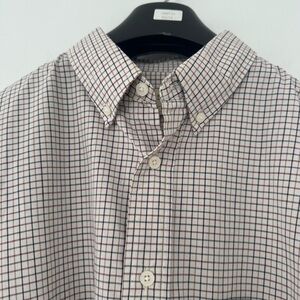 Haggar Men's Large Checkered Button Down Shirt - Multicolored